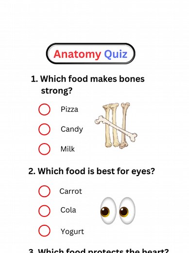 Test Your Knowledge: Food for a Healthy Body