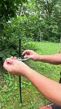 【電気柵】２０７端末支柱へのワイヤー取付け方