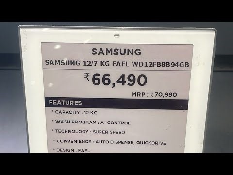 Samsung 12kg 8 series washing machine and dryer. Complete Demo. Model no. WD12FB8B94GB.