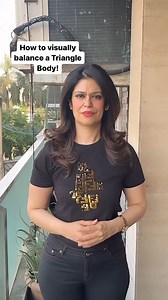 14K views · 200 reactions | How to visually balance a Triangle Body, A triangle body or pear shape body is when you have narrow shoulders and wide hips. Add light shoulder pads to your top to give width to your shoulders , add puff to your sleeves again to take attention to your shoulders.Try this and comment#imageconsultant | Enliven Persona- By Arti Arora | Facebook