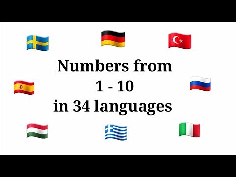 Numbers in 34 languages