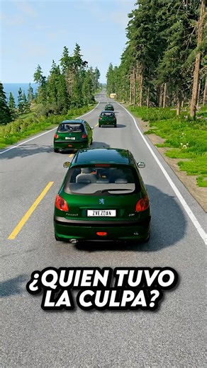 ¿Quienes CAUSARON el accidente? #beamng #carros #autos #coches #viral