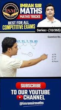 Number Series Tricks | Reasoning Tricks | Maths Tricks | imran sir maths #shorts