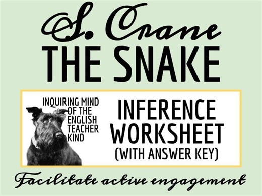 "The Snake" by Stephen Crane Close Reading Analysis Worksheet (Short Story) | Teaching Resources