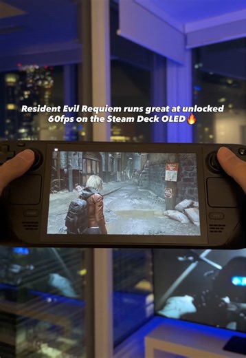 Resident Evil Requiem runs great on the Steam Deck. To anyone who says Steam Deck is weak, don’t listen to them. #gaming #residentevilrequiem #steamdeck #fyp