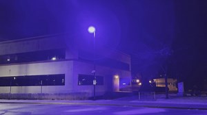Purple streetlights reported around town