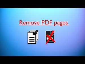 How to remove pages from PDF file easily ?