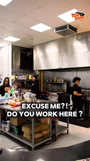 Fishbone Seafood Restaurant on Instagram: "When they ask “do you work here?” and you’re literally making the food 😭🐟 Come by to Fishbone, we’d love to see you here 🧡 #fishbone #fishfry #seafoodlovers #humor #funnyreels"