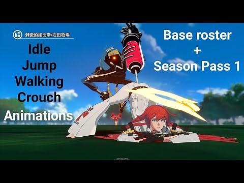 Guilty Gear Strive - All character animations (idle, jumping, walking, crouching)