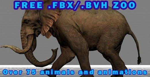 Truebones FBX/.BVH ZOO. Over 75 Animals with Animations and Textures