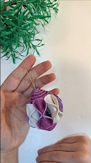 DIY Sparkly Foam Ornament ✨ | Easy Christmas Tree Decoration 🎄