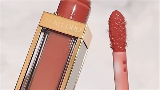 TOM FORD禁忌香草限定黑金唇镜TF08杏桃色口红唇釉化妆品生日礼物女士