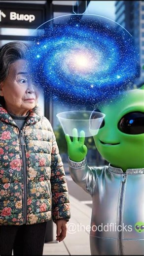 Alien Helps a Lost Grandma 🛸💙 #alien