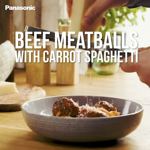 Panasonic Inverter Grill Microwave Oven Recipe: Beef Meatballs with Carrot Spaghetti