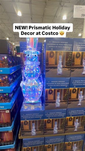 NEW! Prismatic Holiday Decor at Costco 🤩 Iridescent design and 100 LED lights.. the perfect holiday accent! Choose from the snowman or nutcracker for $59.99 #costcofindsca #costcofinds #costcocanada #holiday #christmas #christmasdecor #iridescent | costcofindsca