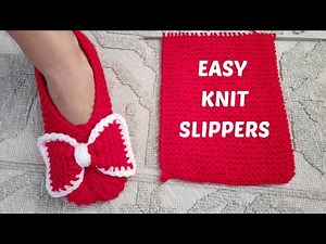 SUPER EASY Knitted Slippers Tutorial for Every Size