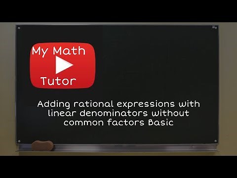 ALEKS | Adding rational expressions with linear denominators without common factors: Basic
