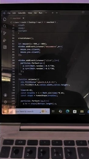 kuch is trh aap bhi bna skte hai😇 animated website #sorts #facts #coding