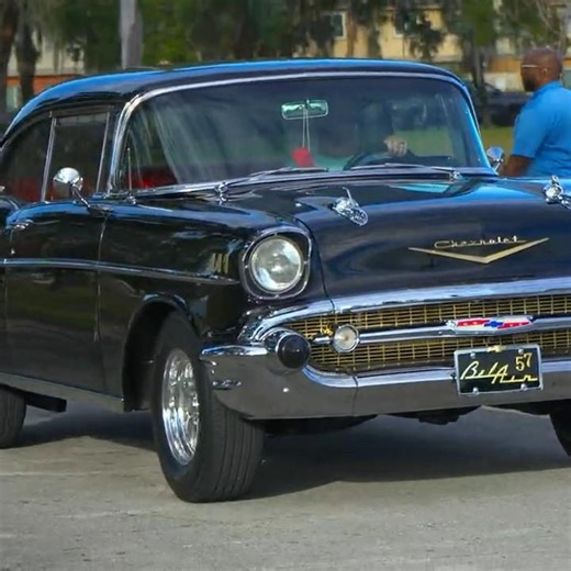 1957 Chevrolet Bel Air Classic Car Exhaust Sound Driving By #musclecar #classiccar