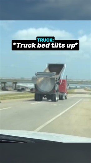 Truck Hits an Overpass With Its Bed Up...