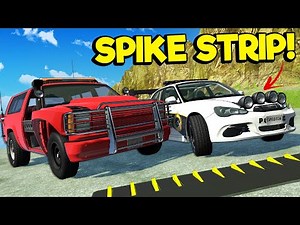 Racing UPGRADED Randomly Generated Cars Against SPIKE STRIPS in BeamNG Drive Mods!