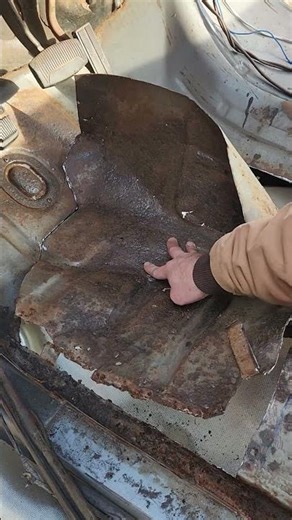 Floorboard rust repair and replacement in truck