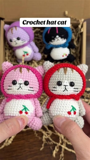 Super Cute Crochet Cat with Hat Tutorial