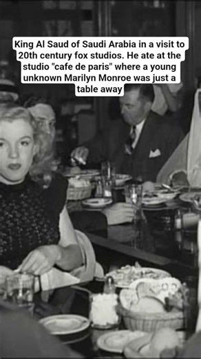 King Al Saud of Saudi Arabia in a visit to 20th century fox studios. He ate at the studio