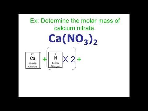 How to calculate the molar mass of calcium nitrate
