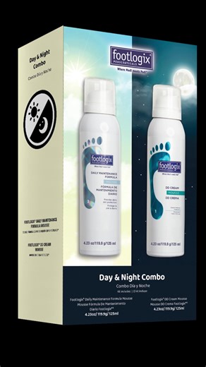 COMING SOON!!!! FOOTLOGIX Day & Night Combo. Start your day with the Footlogix® Daily Maintenance Formula—a feather-light mousse that keeps your feet fresh, hydrated, and ready to show off. When the sun sets, slip into DD Cream Mousse—your dreamy nighttime treat that pampers with deep hydration, anti-aging magic, and skin-soothing vibes. Together, this combo kit is the perfect pair for feet that deserve a little love and a whole lot of TLC! #footlogix #dayandnight #footcareproducts