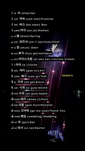 4.9K views · 122 reactions | Korean "vowels" 모음 (moeum) | ɴᴀʏᴏᴏ ᴋ. #fypシ #letslearntogether #learnkorean #reels #nayook #koreanlanguage #everyone #koreanwords #korean #koreanvocabulary #studykorean | ɴᴀʏᴏᴏ ᴋ. | Facebook