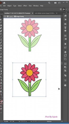 Raster to Vector in Adobe Illustrator | Easy Trick shorts ! 🔥