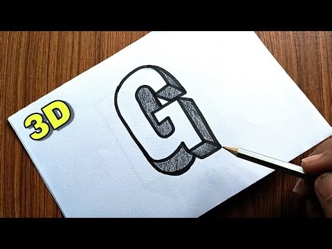How to Draw 3D Letter G | Easy 3D Alphabet Drawing for Beginners | Kasturimaa Arts