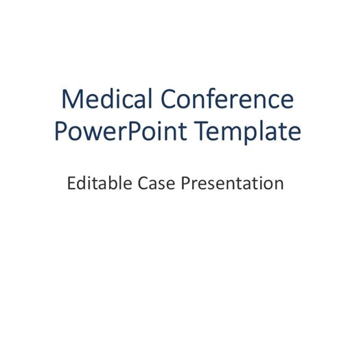 Medical Case Presentation Template For Conference| Editable PowerPoint Slides