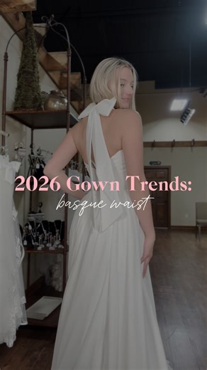 1.7K views · 11 reactions | Say hello to the basque waist — a trend made for drama and definition  Sculpted, romantic, and 100% regal. The 2026 bride is embracing the curve. | Bridal Gallery Sioux Falls | Facebook