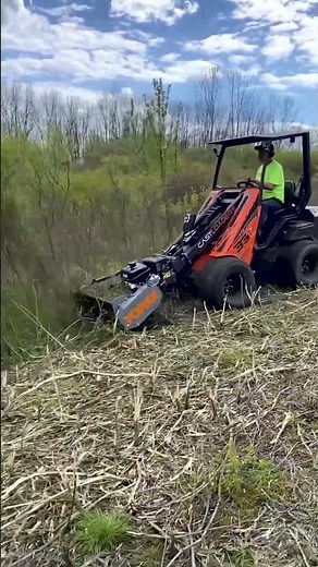Brush Mowing Made Easy: Forax Mulcher Attachment on Cast Loaders 33TLX Carbon #Shorts