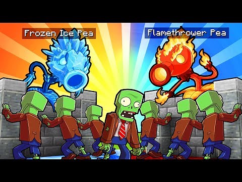 Elemental PLANTS vs ZOMBIES Challenge! (Minecraft)