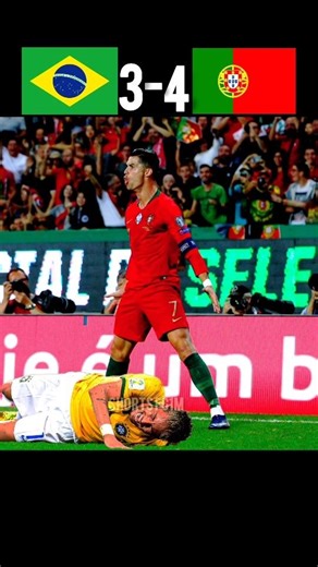 Ronaldo Crazy Comeback 🐐😱 Brazil vs Portugal 3-4 | CR7 vs Neymar #cr7 #shorts