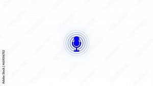 microphone Icon of nice animated for your videos easy to use with Transparent Background..