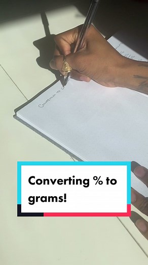 Converting Percentage to Grams Easily