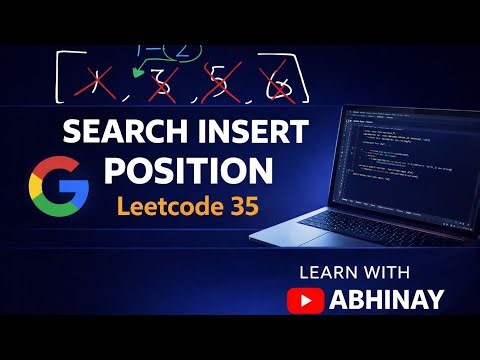LeetCode 35 Search Insert Position | Binary Search C Code