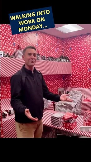 Best office prank ever his office was totally gift wrapped