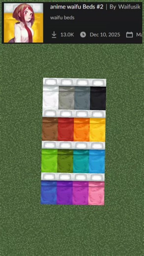 anime waifu beds #2 texture pack minecraft