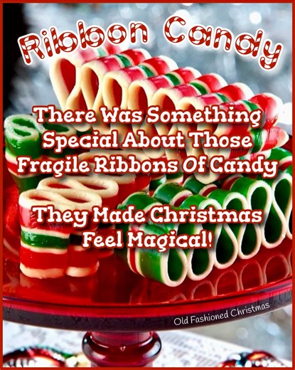 Nostalgic Ribbon Candy ❤️🎄🍬 Ribbon candy originated in 19th-century Europe as a labor-intensive Christmas confection, made by hand-shaping pulled sugar into delicate, wavy ribbons around a thumb, often as shop decorations. In the 1880s, inventors in the Northeastern U.S. created hand-cranked crimping machines to mimic these curls, speeding production, though it remained slow until automated rollers and cutting in the 1940s allowed mass production. It became a nostalgic holiday staple, symboliz