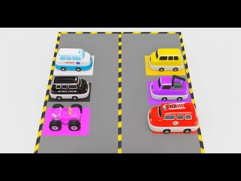 Colorful Vans and Cars 🚗 Learn Colors with 3D Vehicle Games for Kids
