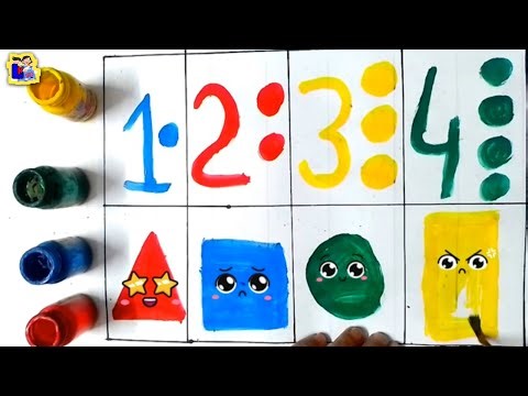 "2-in-1 Learning: Shape Drawing & Counting Practice Sheets" | Kids Learning