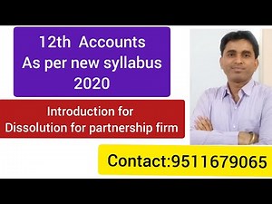 #12th CLASS ACCOUNTANCY# INTRODUCTION #,Dissolution of Partnership Firm,