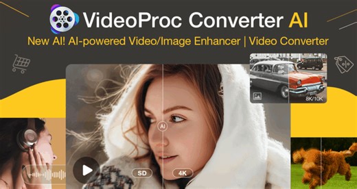 61% OFF VideoProc Converter AI: Annual Upgrades for AI Image/Video Enhancement for Photographers