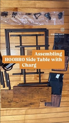 🔧 Easy Assembly! HOOBRO Side Table with Charging Station ⚡ #instantpot #unboxingshorts