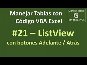 ListView con botones Adelante y Atrás para movernos por los registros | VBA Excel